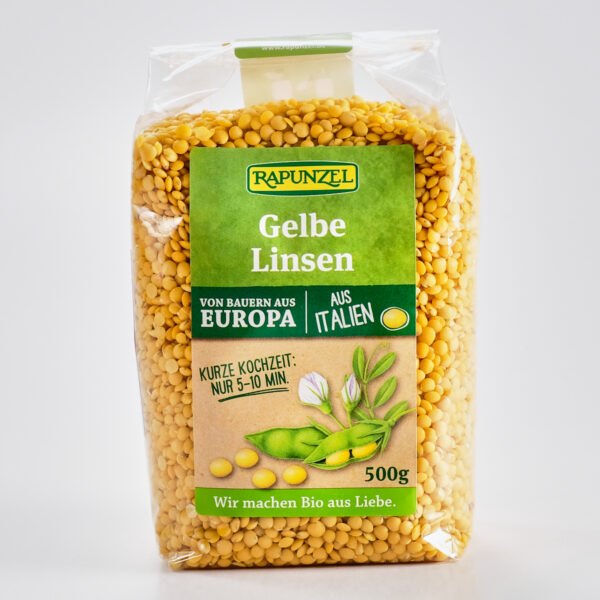 Kollased läätsed 500g Rapunzel